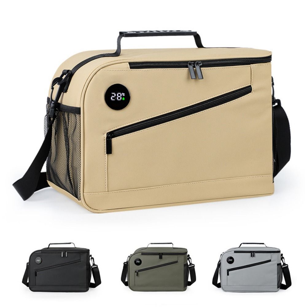 with Temperature Display Cooler Bag Large Capacity Insulated Lunch Bag  Travel