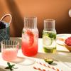 Стеклянная бутылка для воды со стеклянным стаканом, набор для питья, графин на тумблере со стаканами, кувшин для молока, напитков, чая