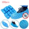 100PCS Disposable Shoe Covers, Thickened And Wear-resistant CPE Material, Suitable For Household Indoor Dust-proof And Anti-slip Foot Covers