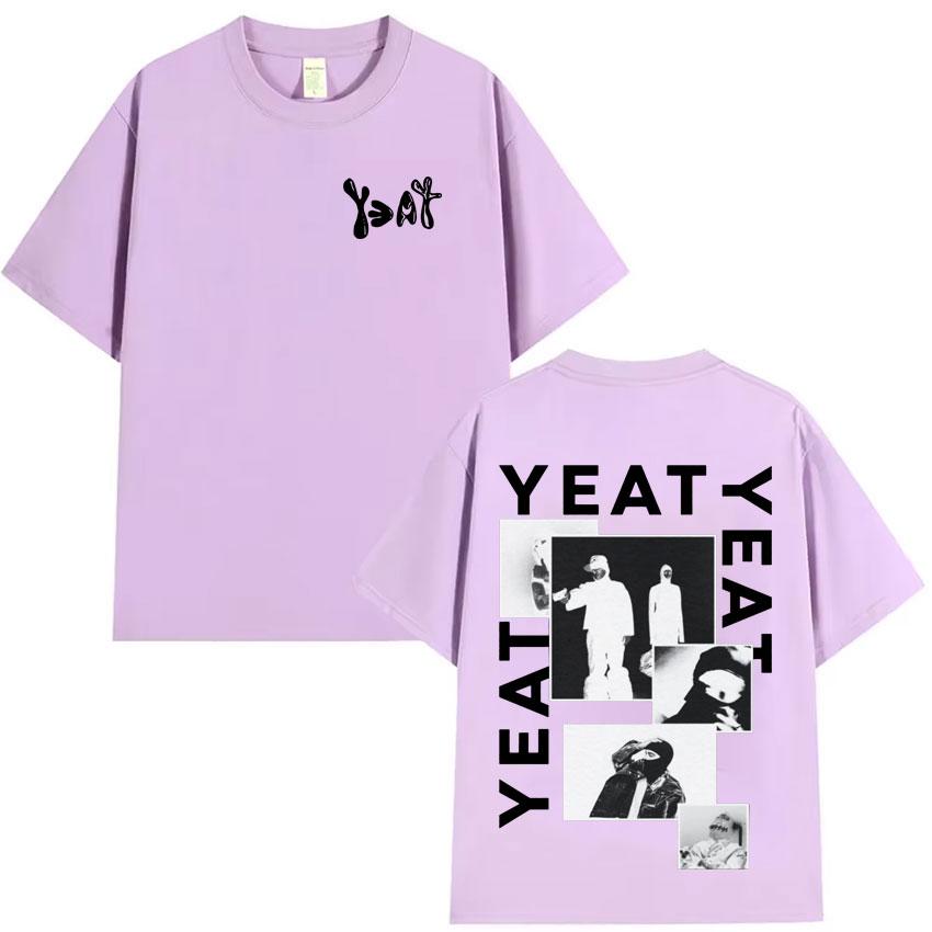 Мужская футболка с принтом Harajuku Graphics от рэпера Yeat, модная повседневная одежда, хлопковая, с коротким рукавом, летняя, оверсайз, уличный стиль