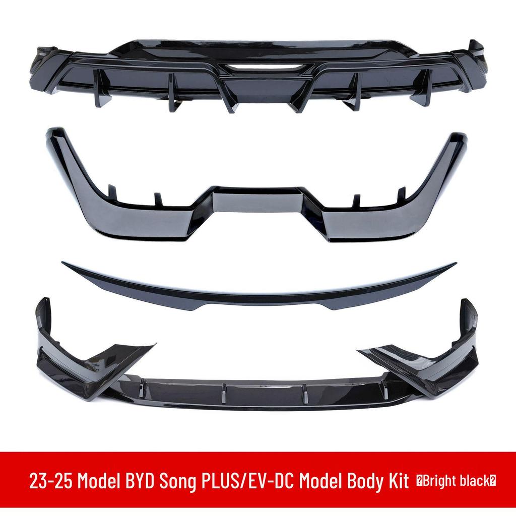 Compatible Roof and Tail Spoiler Kit for 23 BYD Song PLUS Models - Includes Rear Diffuser, Side Skirts, Front and Rear Lips.