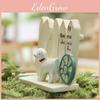 Fence Garden Dog Resin Figurine For Home Decor And Business Gift Promotions