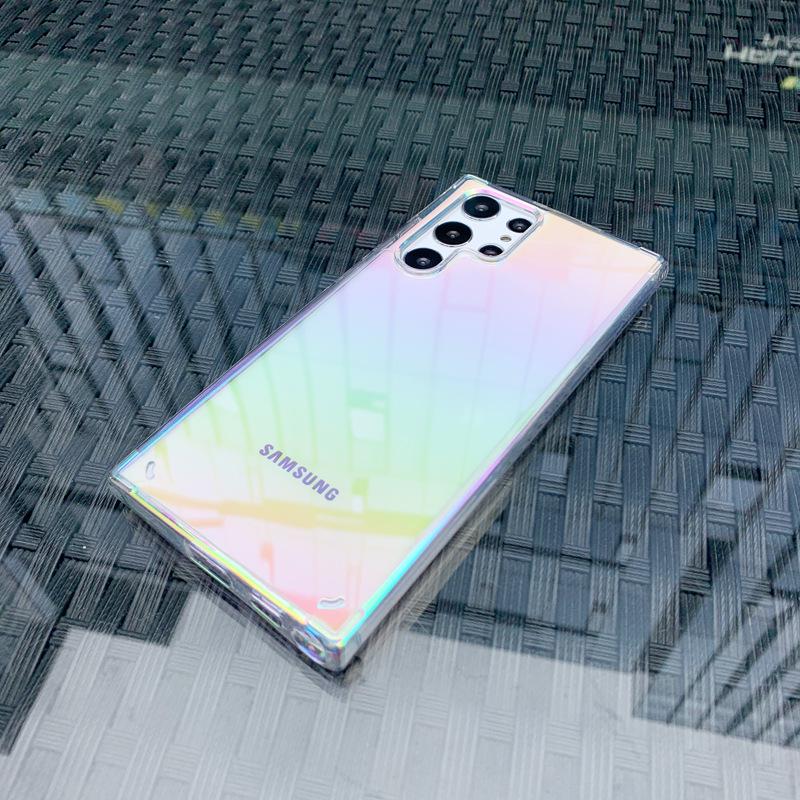 Прозрачный силиконовый чехол с полным покрытием «Цветная Аврора» для Samsung S26U/Note20 и iPhone17