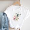 (Азиатский размер) Женская футболка с принтом бабочки и цветка, милая милая женская футболка, повседневная модная футболка с коротким рукавом, женские футболки с графикой
