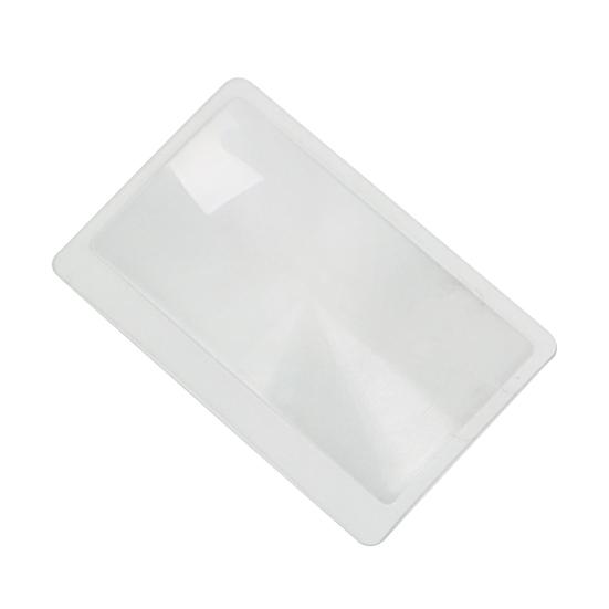 3X PVC Fresnel Lens Magnifier Pocket Credit Card Size PVC Frame Lightweight High Safety Square Lens Shape Magnifier