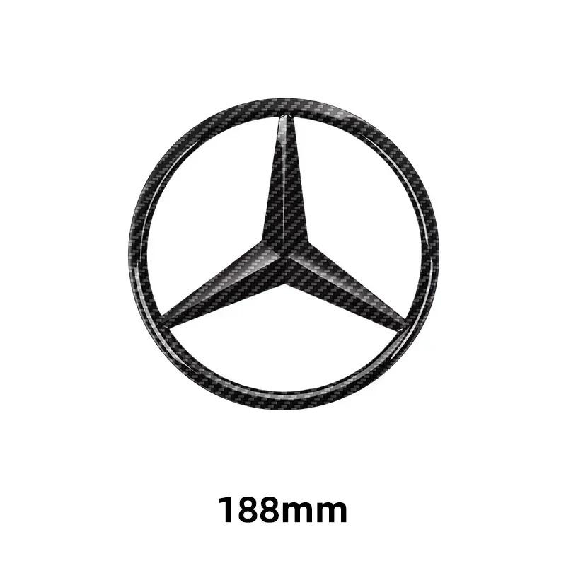 1pc 188mm 210mm ABS Car Front Grille Badge Decal Cover Emblem For Mercedes Benz A/B/C/E/S Class GLA CLA GLE GLK CLK CLS GLS GLC FH1