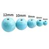 Light Blue Turquoises Stone Natural Round Beads 15"Strand Smooth Loose Spacer Beads 4/6/8/10/12mm for Jewelry Making DIY Bracelets Accessories