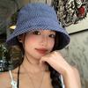 Quick-dry Plaid Sun Hat Curled Fisherman Caps Korean Plaid Bucket Cap Travel