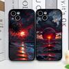 Чехол для телефона Пейзаж Закат Пляж Волна Кокосовая пальма для Samsung Galaxy S25 Ultra S25+ S24 S23 Ultra S22 Plus S21 FE Жесткие чехлы