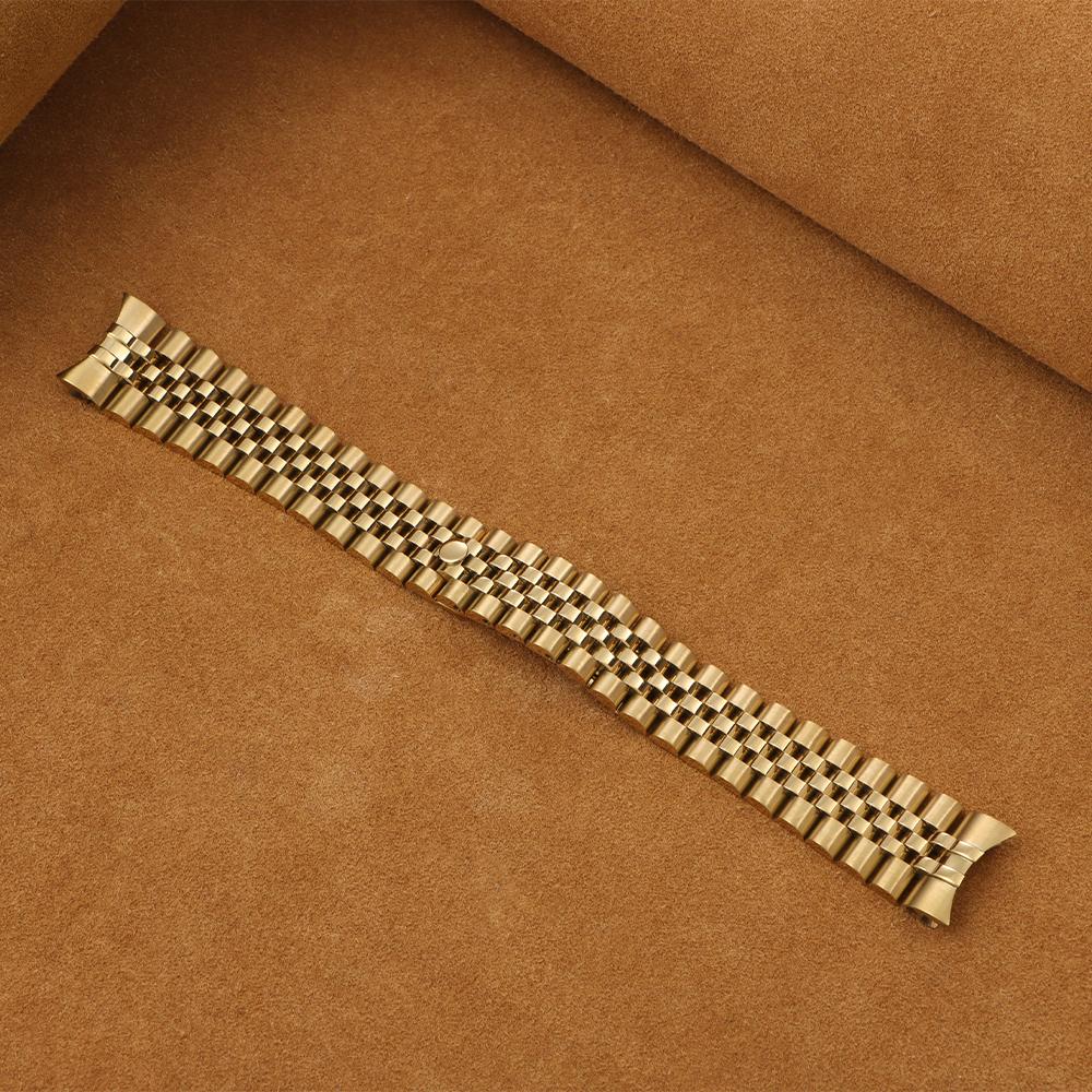 Stainless Steel Watch Strap for Rolex 20mm for Water Ghost Wrist Band Curved End Silver Gold Bracelet Men Women Sport Watch Band