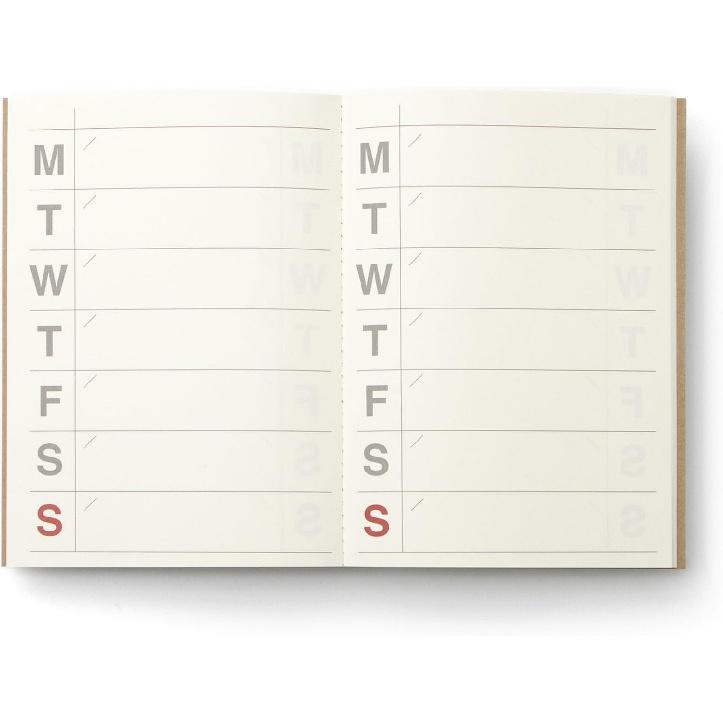 JSTORY Большой Персональный Широкий Еженедельник 28 Листов Крафт