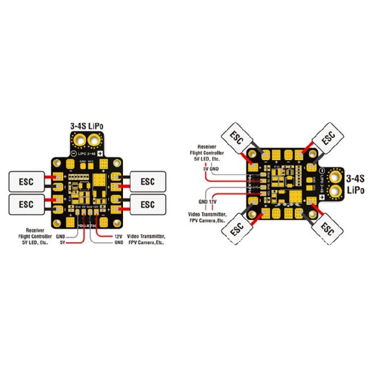 PDB-XT60 BEC 5V&12V Плата распределения питания для RC самолета Мультикоптера FPV