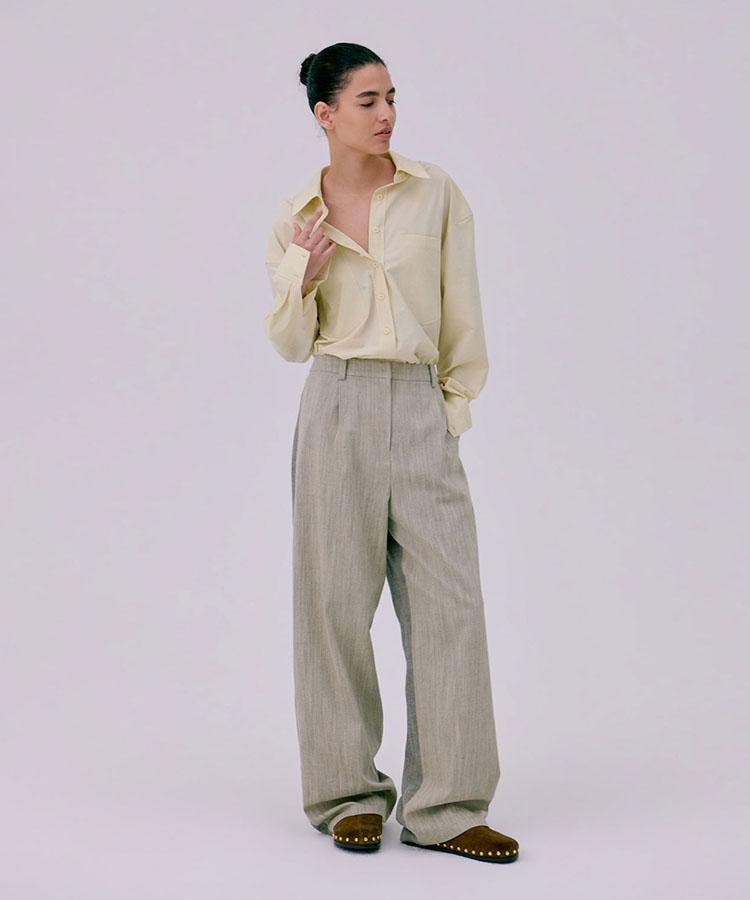 WNDERKAMMER 26 Classic Tuck Pants_Beige