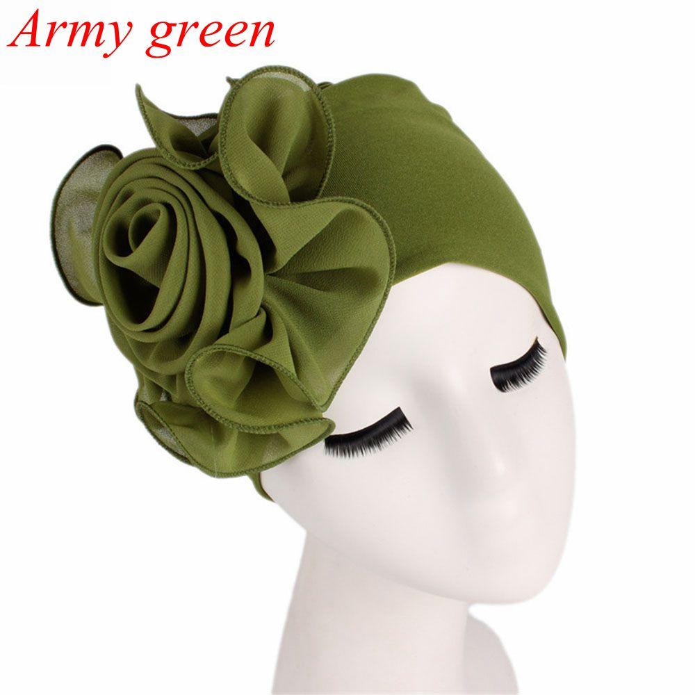 Королевская шапочка-тюрбан, шапка-колпак, размер цветка, эластичная шапочка для химиотерапии, повязка от выпадения волос, мусульманский хиджаб