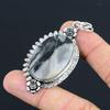 Daughters Day Sale 925 Sterling Silver Oval Natural Fume Agate Wedding Pendant