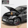 Модель Tesla Model3 в масштабе 1/24, сплав, буксировка дома на колесах, открывающиеся двери, украшения для детских звуковых и световых игрушек, для подарков мальчикам