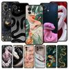 Чехол для телефона Blossom Pink Snake для Xiaomi Mi 17 15T 15 14 14T 13T 12T Pro 12 13 Lite 5G 11T Poco X6 X7 X5 Pro Мягкий чехол