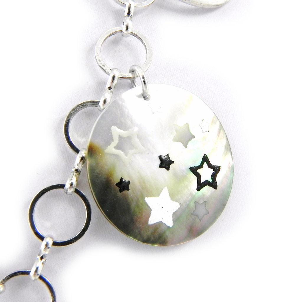 NOA [H2371] - Дизайнерское колье «Бора-Бора» черно-серый