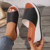 Fashion 2025 New Ladies Shoes Open Toe Women's Slippers Fashion Outdoor Casual Summer Plus Size Comfortable Best Seller Wedge Slippers