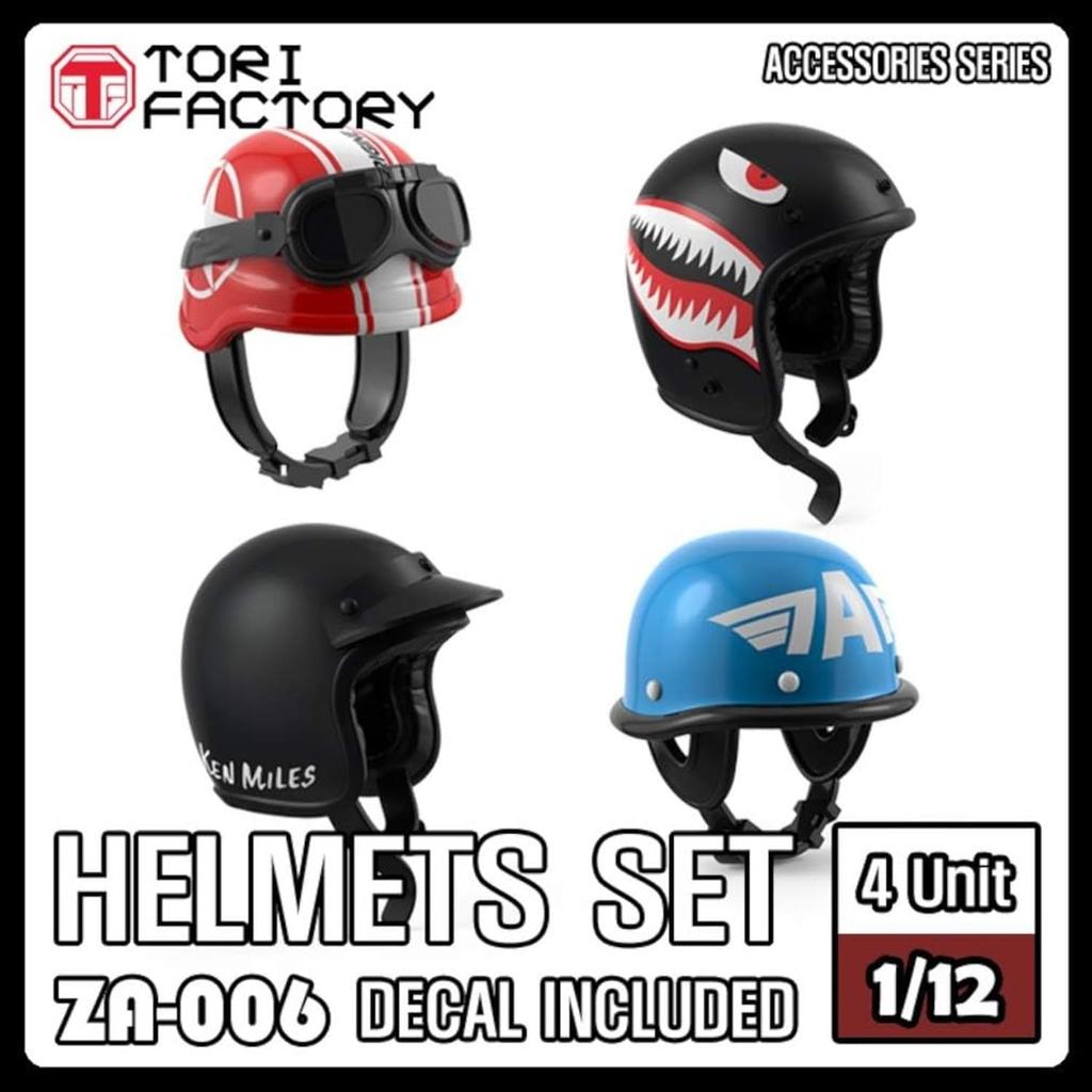 Tori Factory Accessory Series Motorcycle Helmet Set Resin Kit 1/12 ZA-006