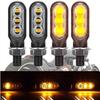 Mini Motorcycle LED Turn Signal Lights Amber Flowing Directional Signal Lamp Intermitentes Moto For Kawasaki Yamaha Cafe Racer