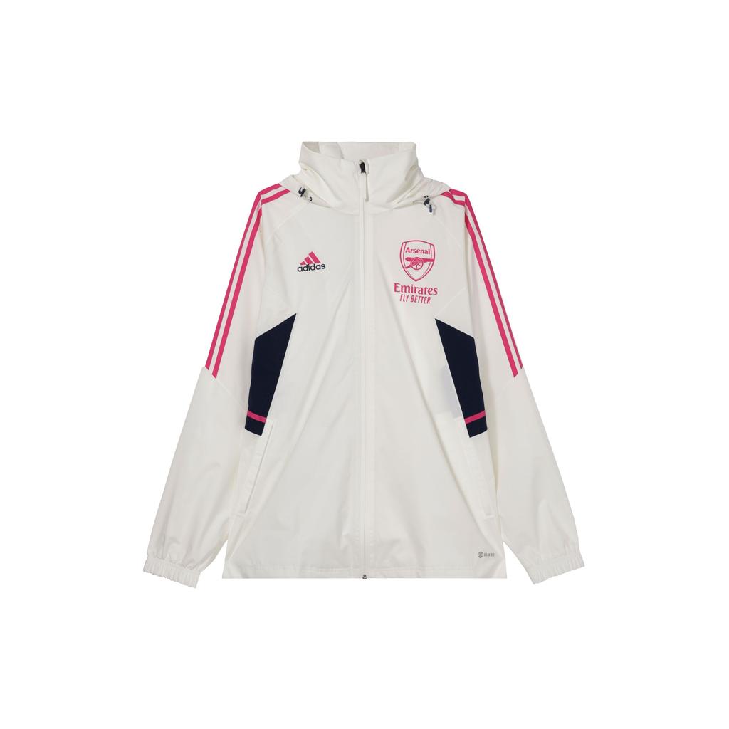 Adidas Arsenal Casual Sports Zip Jacket With Stand Collar And Long Sleeves Men Jacket Beige HT4453