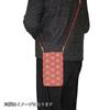 Indenya Inden Sacoche Smartphone Pochette Crossbody Deerskin Black x Red Lacquer Dragonfly Pattern 5029-21-008