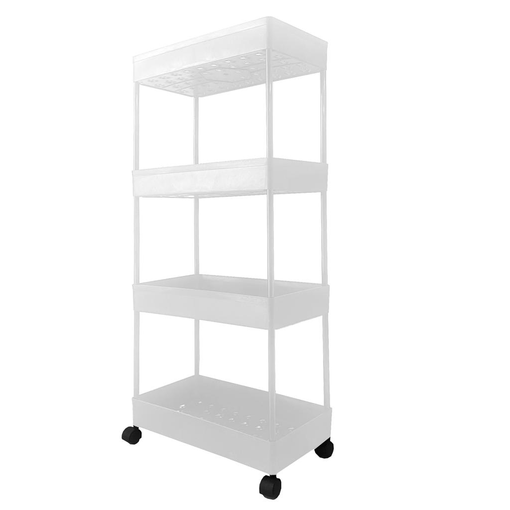 Slim Storage Cart 4 Tiers 87x40.5x22.5cm