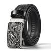 Мужской ремень из натуральной кожи в стиле ретро с тисненым дизайном в виде головы дракона