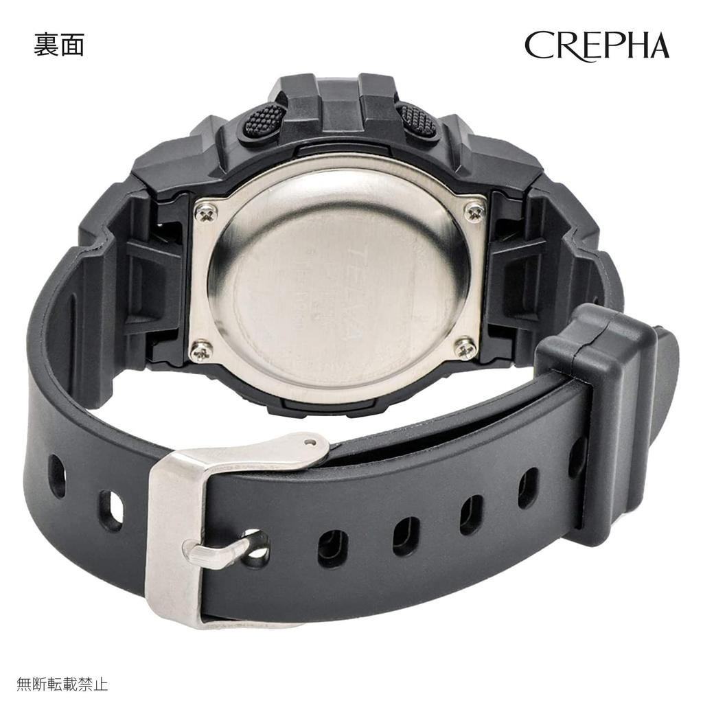 [Clefa] Digital Watch, Waterproof, Stopwatch Function, Urethane Strap, 191120, Men's, Black