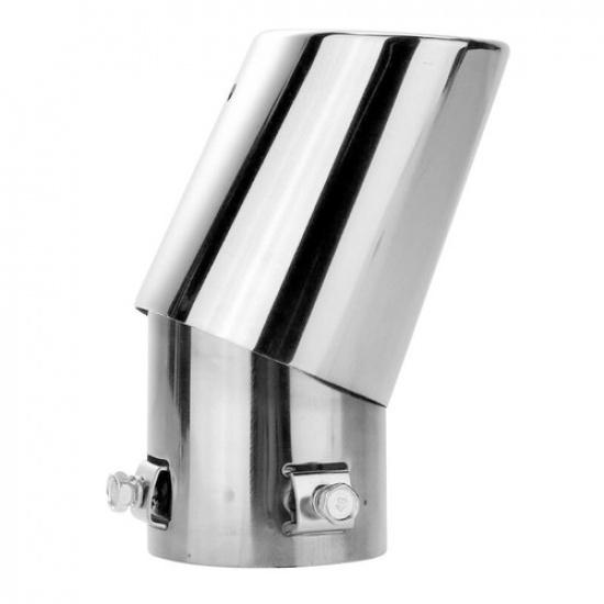 Car Pipe Rear Exhaust Tip Throat Tail Stainless Muffler Round Steel Accessories