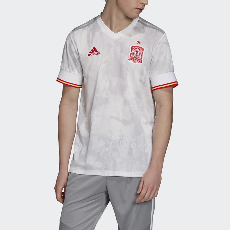 adidas Мужская выездная футболка Испании 2021 Белый/Светлый Оникс EH6514