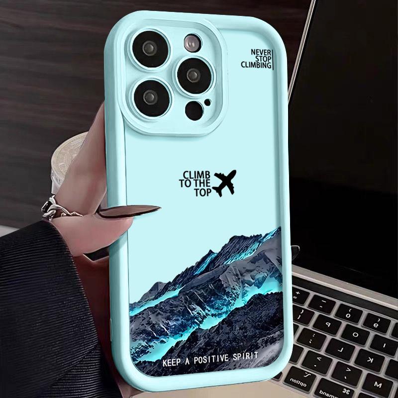 Чехол с узором «Горная вершина» для iPhone 15 16 14 Pro Max 15 16 Plus 11 12 13 Pro 16E XR Противоударный Мягкий ТПУ Чехол для телефона