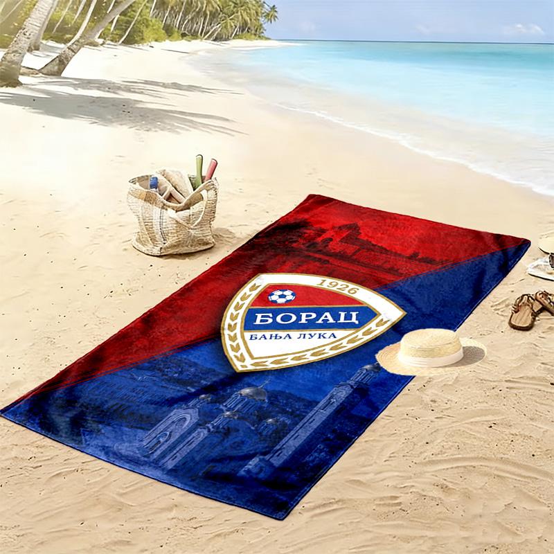 Borac Banja Luka Print Beach Towel, Large Soft Quick Dry Towel for Beach Camping Swimming