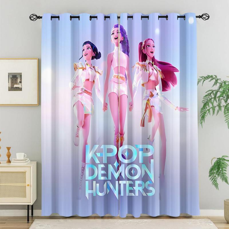 Kpop Girl Group Stage Blackout Curtains 85 Percent Light Blocking Noise Reducing Grommet Drapes For Girls Kids Bedroom