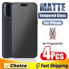 4Pcs Matte Tempered Glass For iPhone 14 13 12 11 15 Pro Max 7 8 16 Plus Frosted Screen Protector For iPhone 13 Mini X XR XS MAX