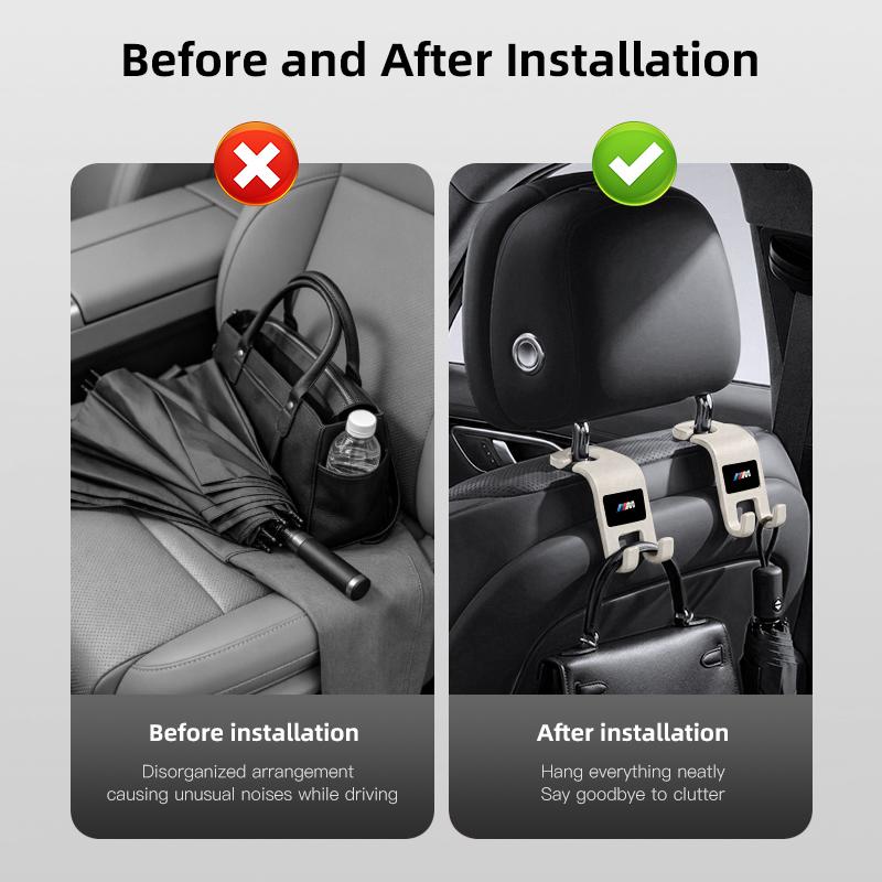 Car Seat Back Headrest Storage Hooks Accessories For BMW E90 G80 M3 G30 M5 F82 F83 F20 F21 G42 F95 F96 G06 G07 M2 M4 M8 G14 G15