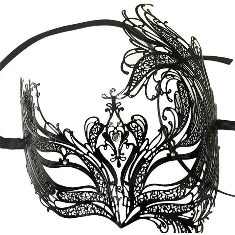 Костюм на Хеллоуин платье принцессы маска Венеция металлический горный хрусталь полумаска для лица