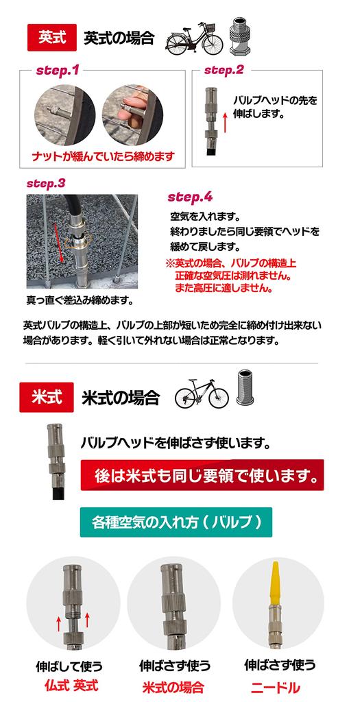 Со всеми GORIX Велосипедный насос с манометром с и Британский [Совместимые клапаны] [Совместимые Американский, Французский, Клапаны] (Матовый черный) GX-33P