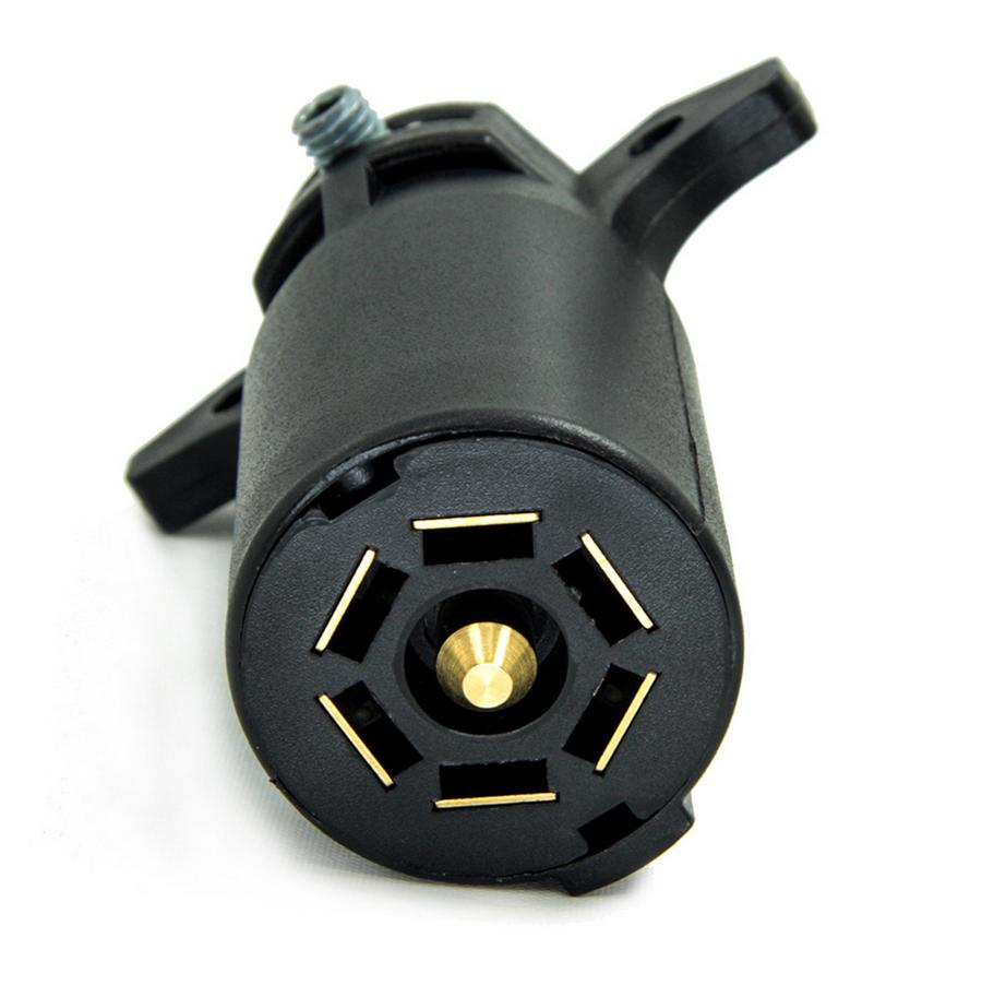 7-контактный тестер цепи проводки RV, штекер разъема со светодиодной индикацией для сцепного устройства прицепа, круглый