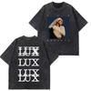 Singer Rosala LUX Musical Notes Graphic Tees Unisex Women Fashion Tshirt  Loose Casual Aesthetics Washed Tshirts Streetwear