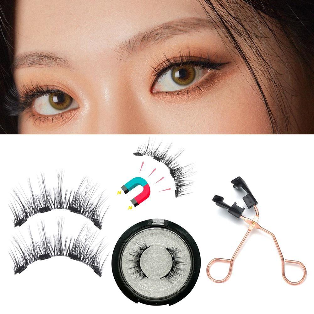 Looking Natural With Applicator Easy to Wear Eye Makeup Tools Handmade Magnetic Eyelashes
