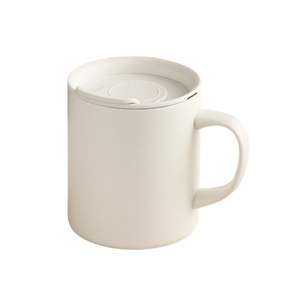 Rotating Dust Cover Insulated Coffee Mug 300 ML Milk Cup Minimalist Thermos Cup  Study