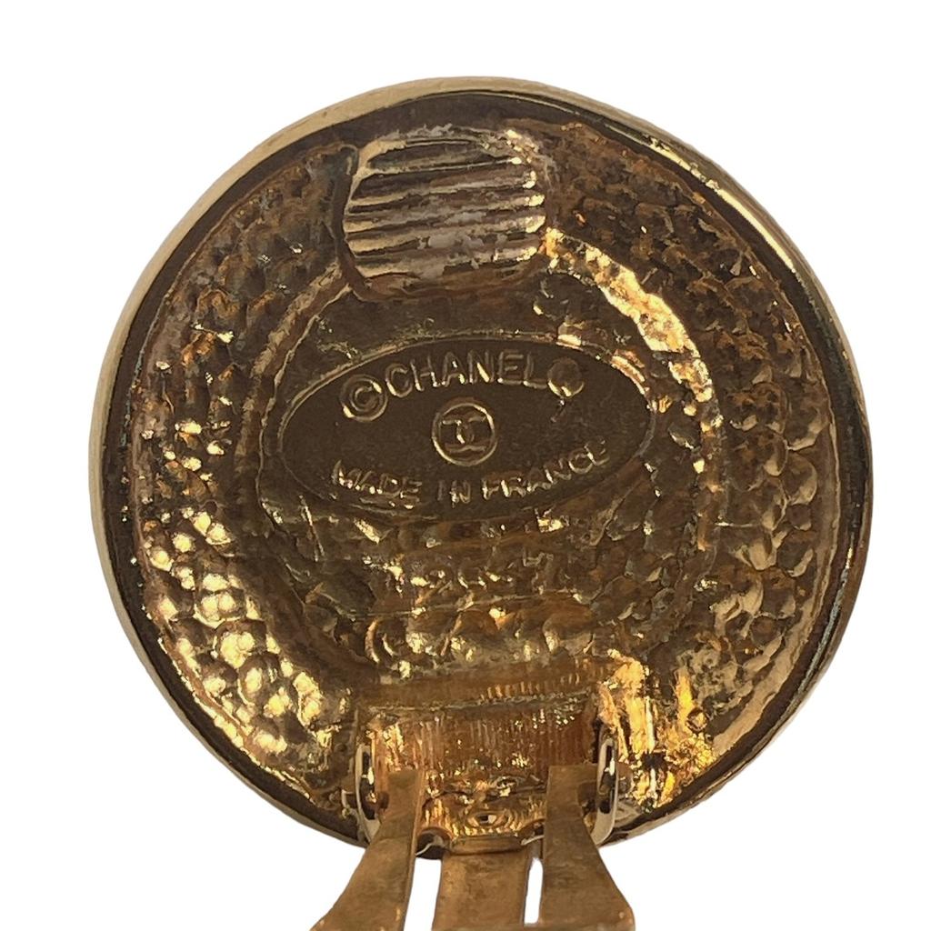 CHANEL Large vintage Earring Gold Plated gold Women Used