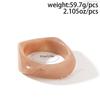 Vintage Punk Beige Khaki Thick Resin Acrylic Smudging Bangles Geometric Irregular Bangle Bracelets For Women Men Jewelry