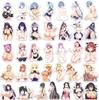 100 шт. наклейки для девушек-аниме, наклейки для девушек-кроликов для бутылки с водой, ноутбука, автомобиля, гидрофляги, телефона, гитары, скейтборда, компьютера, жены-хентай, виниловые наклейки