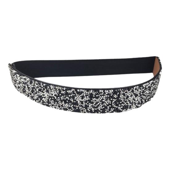 Женский ремень, регулируемая эластичная лента, блестящие стразы, широкая противоскользящая одежда, подходящая нескользящая узкая талия, платье, пояс, аксессуар для одежды