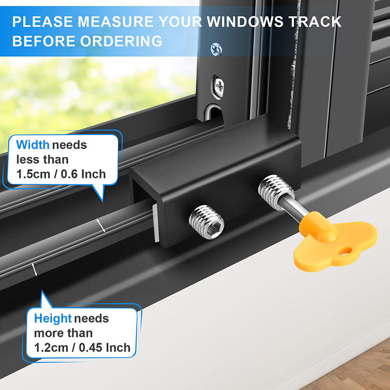 Aluminum Alloy Window Locks Adjustable Childproof Security Clamps Sliding Window Stoppers For Home Safety Anti-Theft Protection