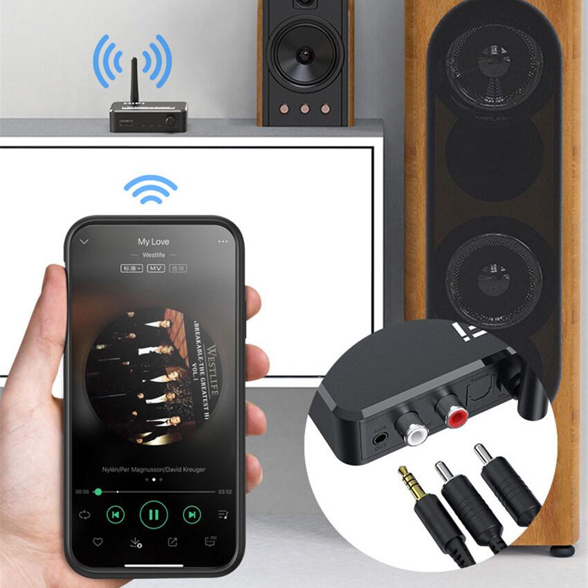Bluetooth 5,1 приемник U-диск цифро-аналоговый аудиоконвертер Spdif оптическое волокно до 3,5 мм AUX 2 RCA усилитель динамик автомобильный комплект