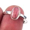 Natural Rhodochrosite Gemstone Handmade 925 Solid Sterling Silver Ring S.8 Y0K09